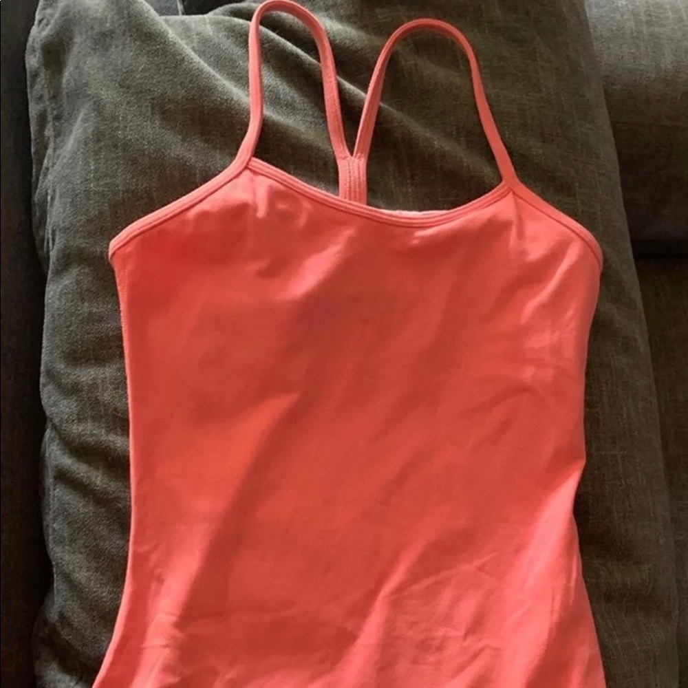 Lululemon Power Y Tank Neon Orange